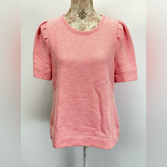 TALBOTS Women's Pink short puff sleeve top size Lp. - Picture 1 of 12